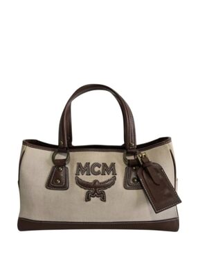 MCM Canvas And Leather Handbag-EUC